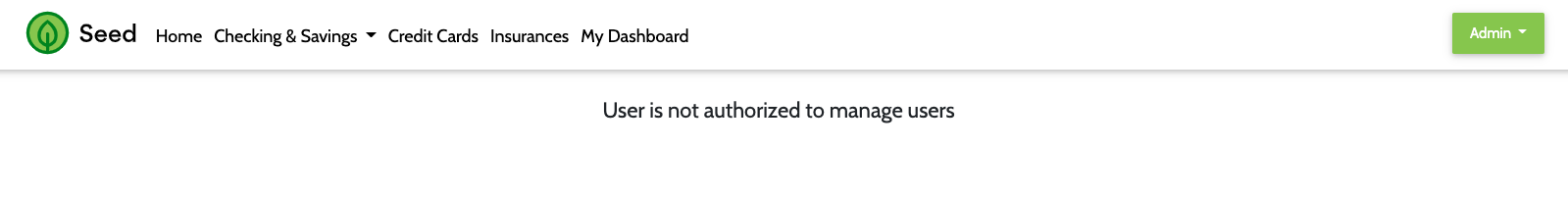 Displays no users with statement "User is not authorized..."