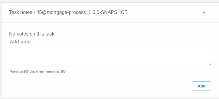 Task Notes Form with Single Comment Field